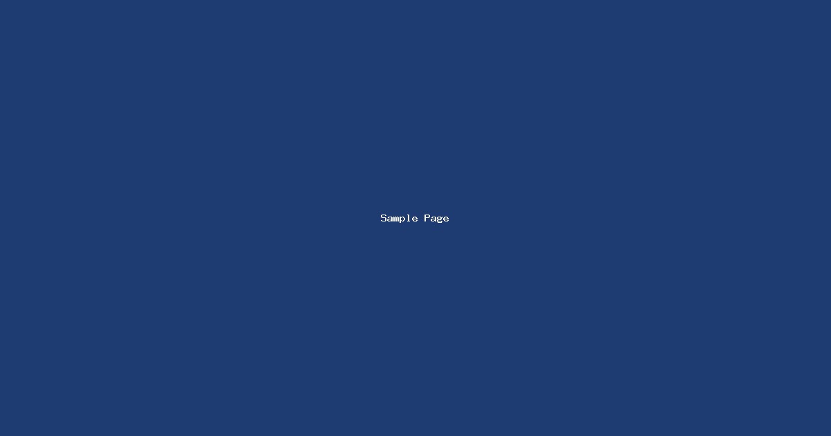 Navy background with centered "Sample Page" text
